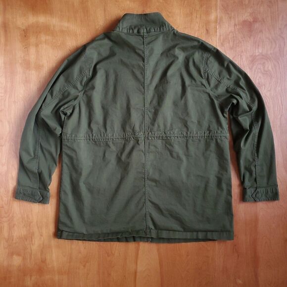 Military Style Field Jacket Sz XL Green Long Sleeve Utility Surplus Snap Front - Picture 7 of 11